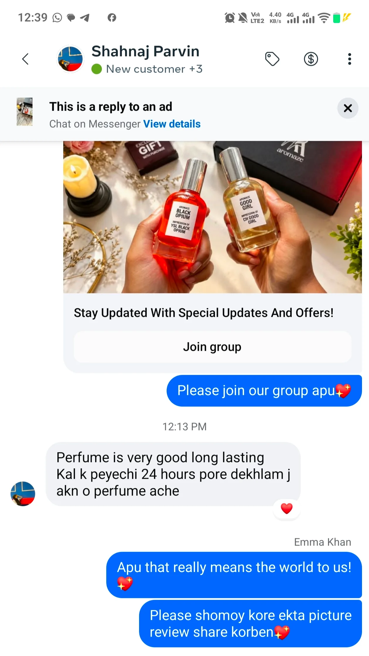 Aromaze customer review 3